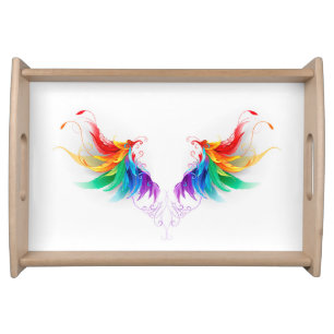 Fluffy Rainbow Wings Serving Tray