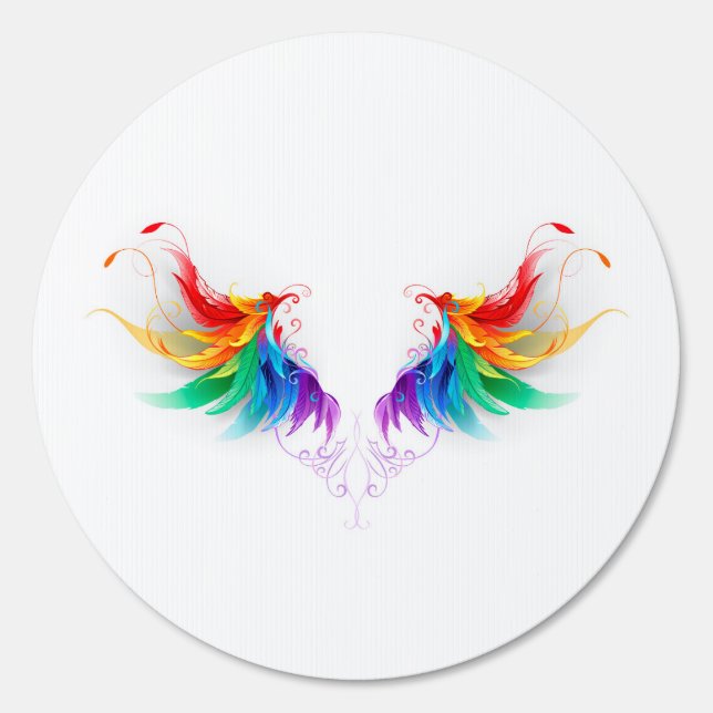 Fluffy Rainbow Wings Sign (Front)