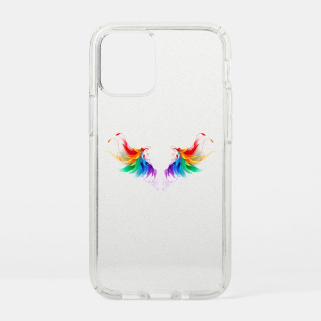 Fluffy Rainbow Wings Speck iPhone 12 Mini Case (Front)