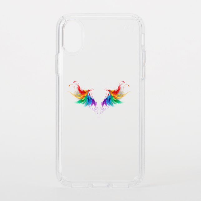Fluffy Rainbow Wings Speck iPhone XS Case (Front)