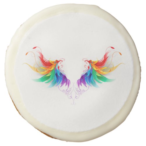Fluffy Rainbow Wings Sugar Cookie