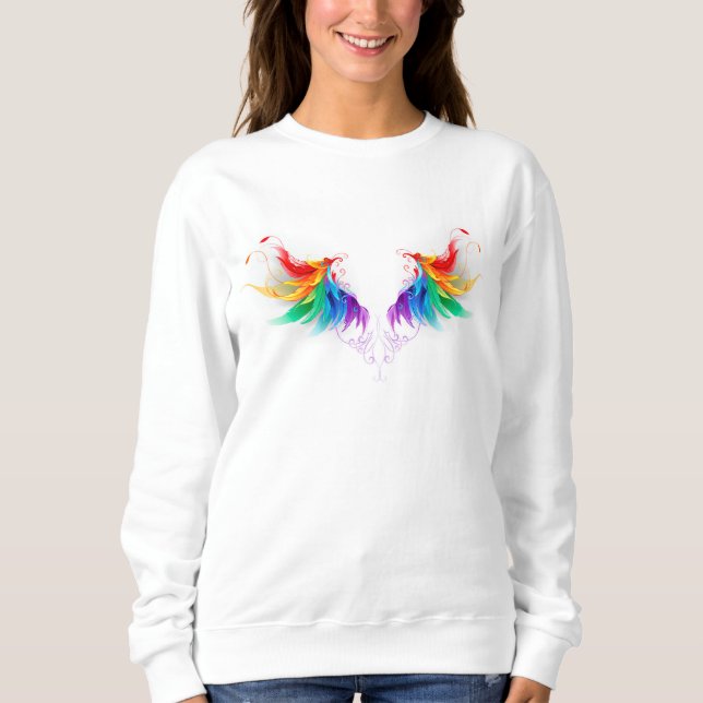 Fluffy Rainbow Wings Sweatshirt (Front)