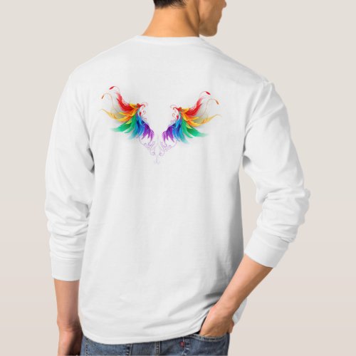 Fluffy Rainbow Wings T_Shirt