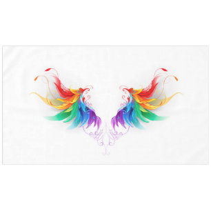 Fluffy Rainbow Wings Tablecloth