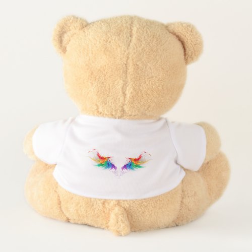 Fluffy Rainbow Wings Teddy Bear
