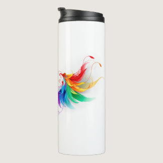Fluffy Rainbow Wings Thermal Tumbler