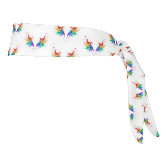 Fluffy Rainbow Wings Tie Headband (Rotate 90)