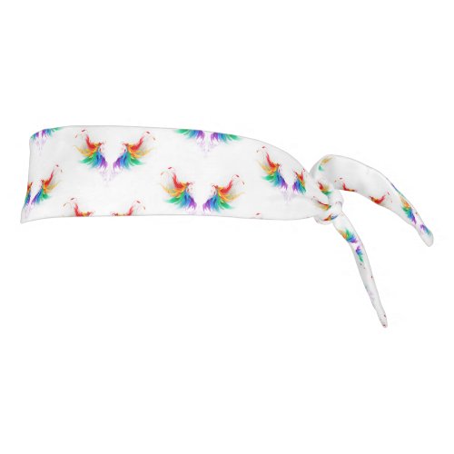 Fluffy Rainbow Wings Tie Headband