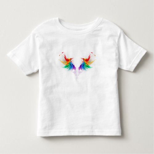 Fluffy Rainbow Wings Toddler T_shirt
