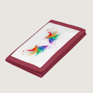 Fluffy Rainbow Wings Trifold Wallet