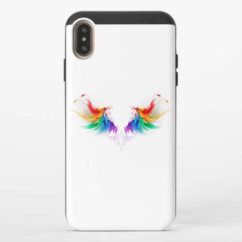 Fluffy Rainbow Wings iPhone XS Max Slider Case