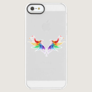 Fluffy Rainbow Wings Permafrost iPhone SE/5/5s Case