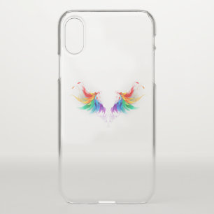 Fluffy Rainbow Wings iPhone X Case