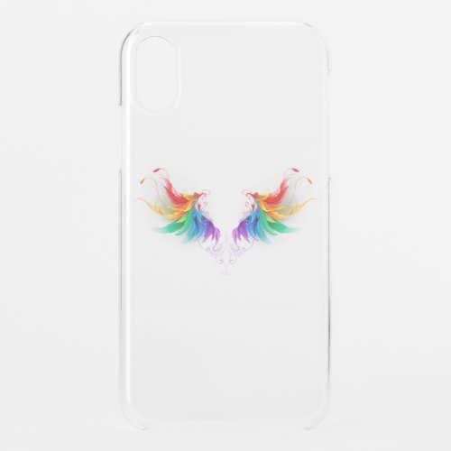 Fluffy Rainbow Wings iPhone XR Case