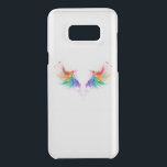 Fluffy Rainbow Wings Uncommon Samsung Galaxy S8  Case<br><div class="desc">Fluffy rainbow wings on a white background.</div>