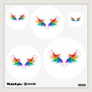 Fluffy Rainbow Wings Wall Decal