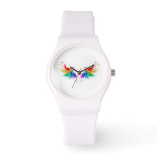 Fluffy Rainbow Wings Watch
