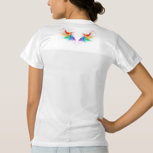 Fluffy Rainbow Wings Womens Football Jersey