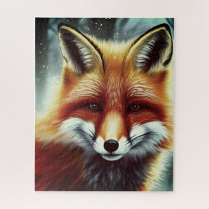 Fluffy Red Fox Portrait Jigsaw Puzzle