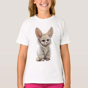 Fluffy Robe Fennec Fox Kids T-Shirt