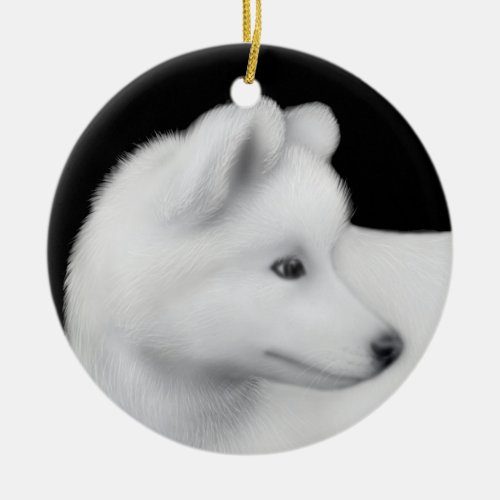 Fluffy Samoyed Dog Ornament