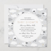 Fluffy Sheep Baby Shower Invitation (Front)
