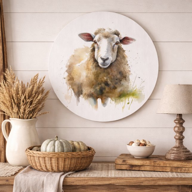 Fluffy Sheep in Pasture Sign (Creator Uploaded)