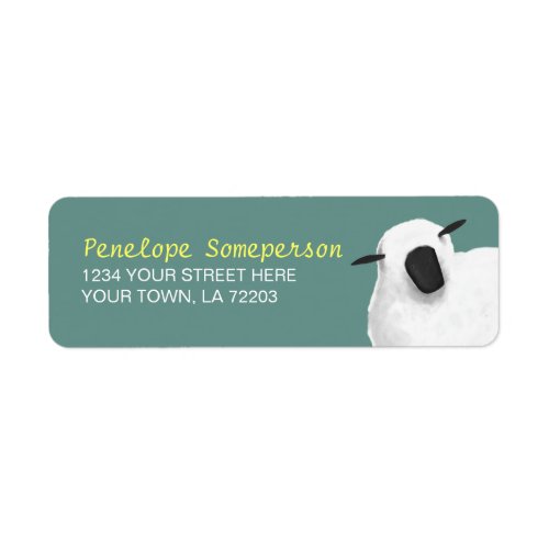Fluffy Sheep Return Address Labels