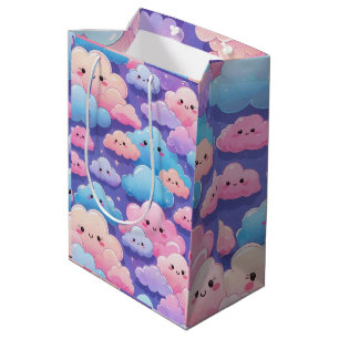 fluffy smile clouds medium gift bag