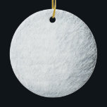 Fluffy Snowball Winter Wonderland Ceramic Ornament<br><div class="desc">Soft white fuzzy looking design resembles snowball.  Perfect for your holiday tree!</div>