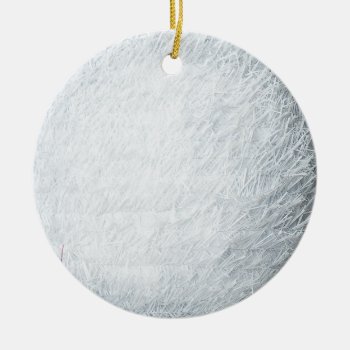 Fluffy Snowball Winter Wonderland Ceramic Ornament by ornamentcentral at Zazzle