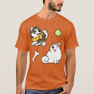 Fluffy Spitz Dogs  T-Shirt