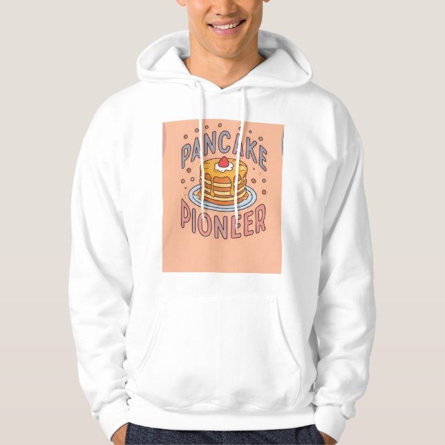 Fluffy Stacks: The Pancake Pioneer Hoodie (Front)