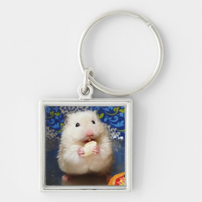 Fluffy Syrian Hamster Kokolinka Keychain (Front)