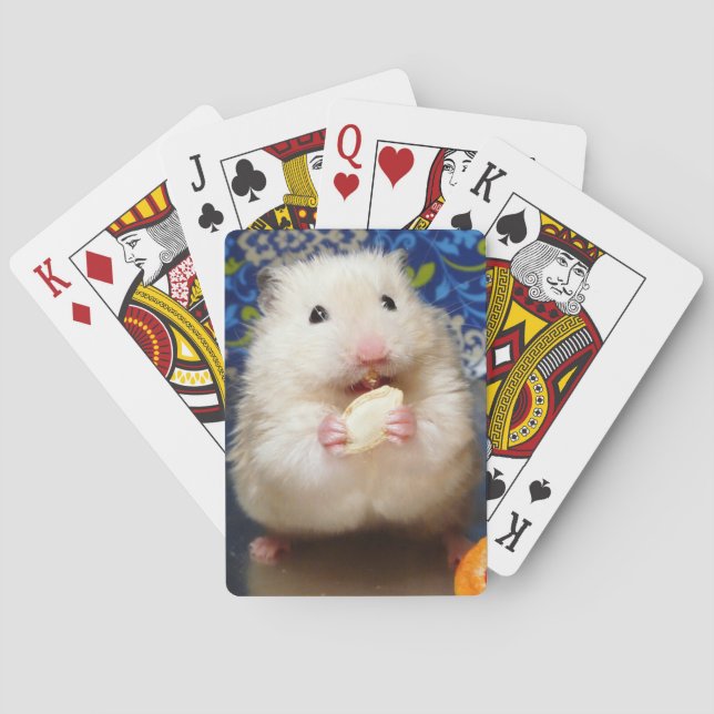 Fluffy Syrian Hamster Kokolinka Poker Cards (Back)