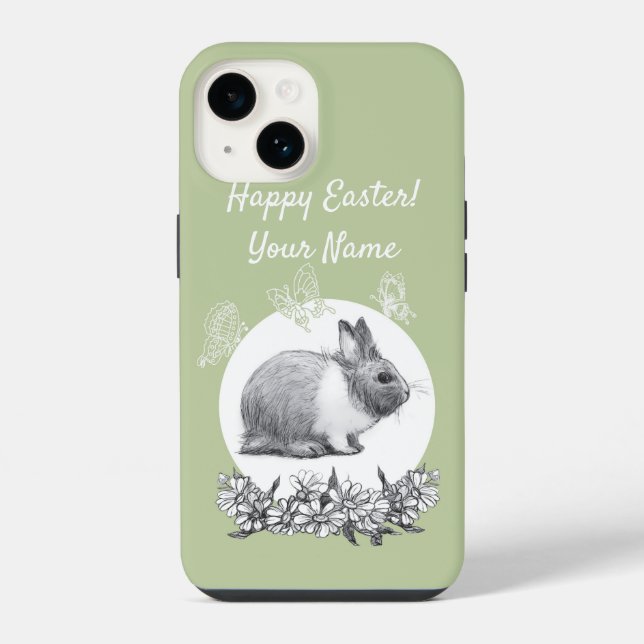  Fluffy the rabbit Iphone Case (Back)