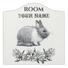 Fluffy the rabbit. Pencil drawing Monochrome Black