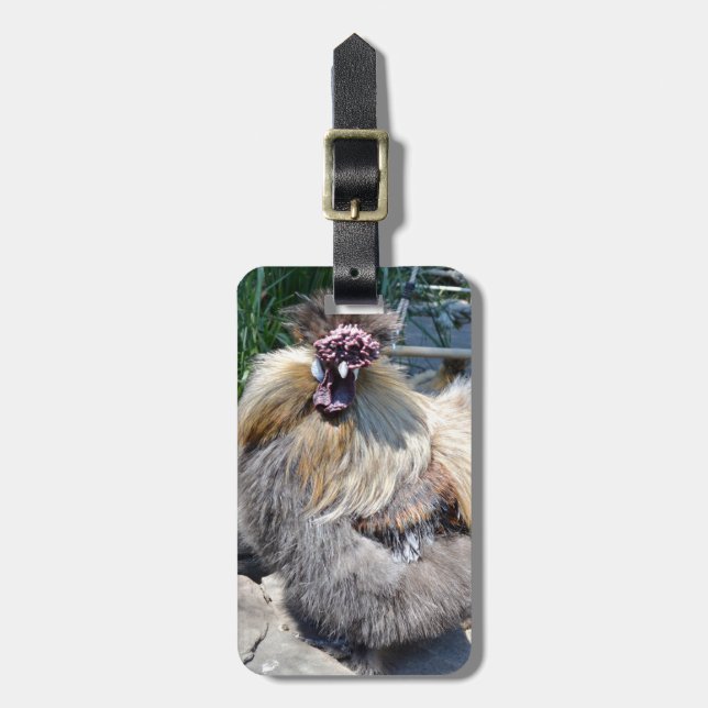 Fluffy Ugly Chicken, Luggage Tag (Front Vertical)