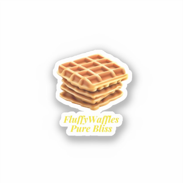 Fluffy Waffles Sticker (Front)