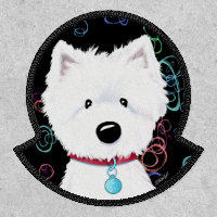 Fluffy Westie Color Abstract Patch