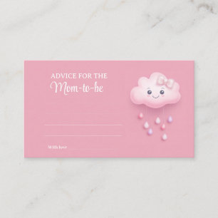 Fluffy white cloud Advice for the mom-to-be Enclosure Card