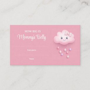 Fluffy white cloud How big is mommy's Belly Enclosure Card