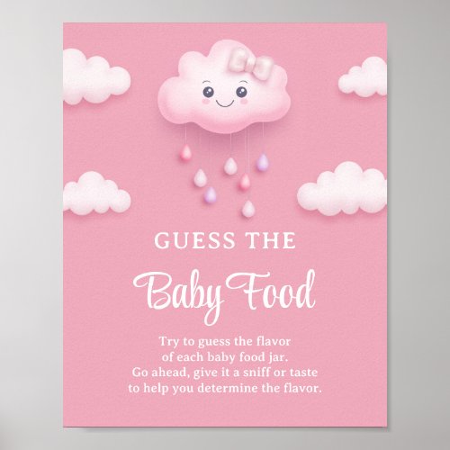 Fluffy white cloud nine Guess The Baby Food game Poster