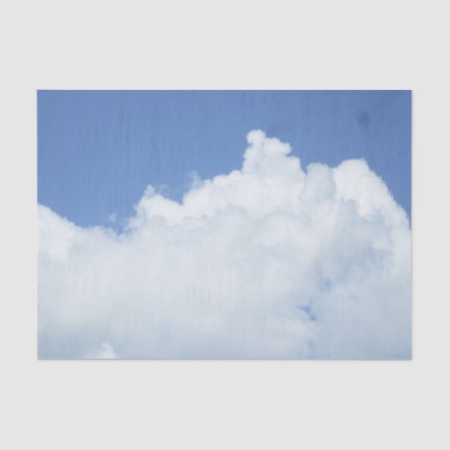 Fluffy White Clouds Tissue Paper (Front)