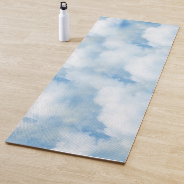 Fluffy White Clouds Yoga Mat (In Situ)