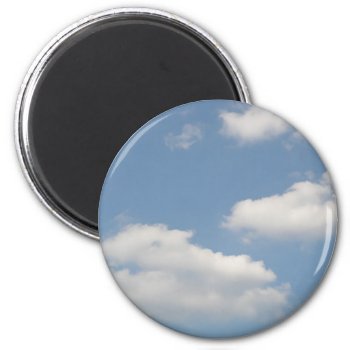Fluffy White Cumulus Clouds Magnet by Fallen_Angel_483 at Zazzle