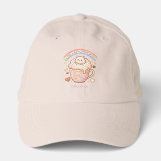 Fluffy White Cute Cat Coffee Latte Pastel Performance Cap