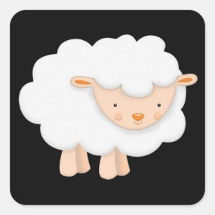 Fluffy White Lamb Sticker