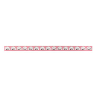 Fluffy White Maltese Poodle Dog Themed Ribbon
