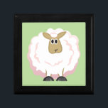 Fluffy White Sheep Gift Box<br><div class="desc">A cute fluffy,  white,  cartoon sheep.</div>